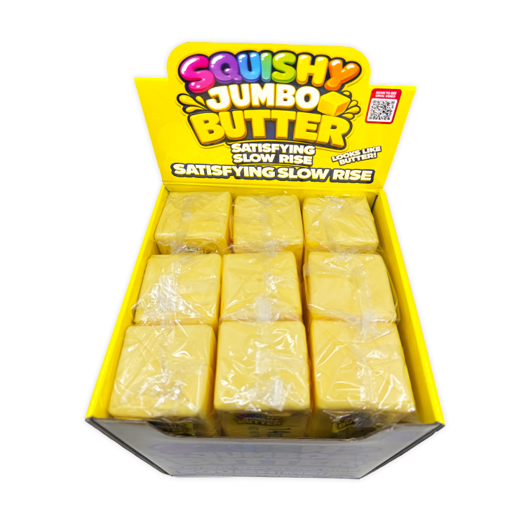 Novelty Brands - Fun Doh 10" JUMBO Butter Squish Slow Rise Toy- 9/Display