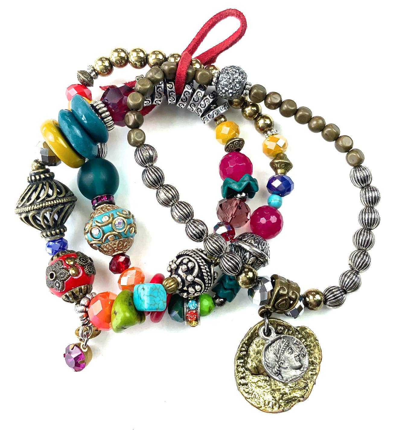 Lost & Found Trading - BR-Triple STD. Stretch Beaded Bracelet Set