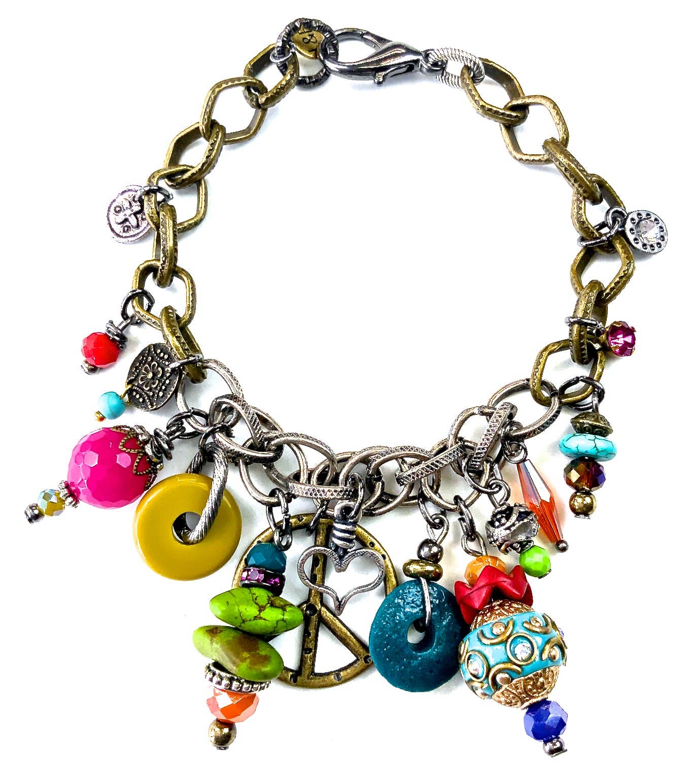Lost & Found Trading - BR-Mixed Chains with Trinkets Charm Bracelet