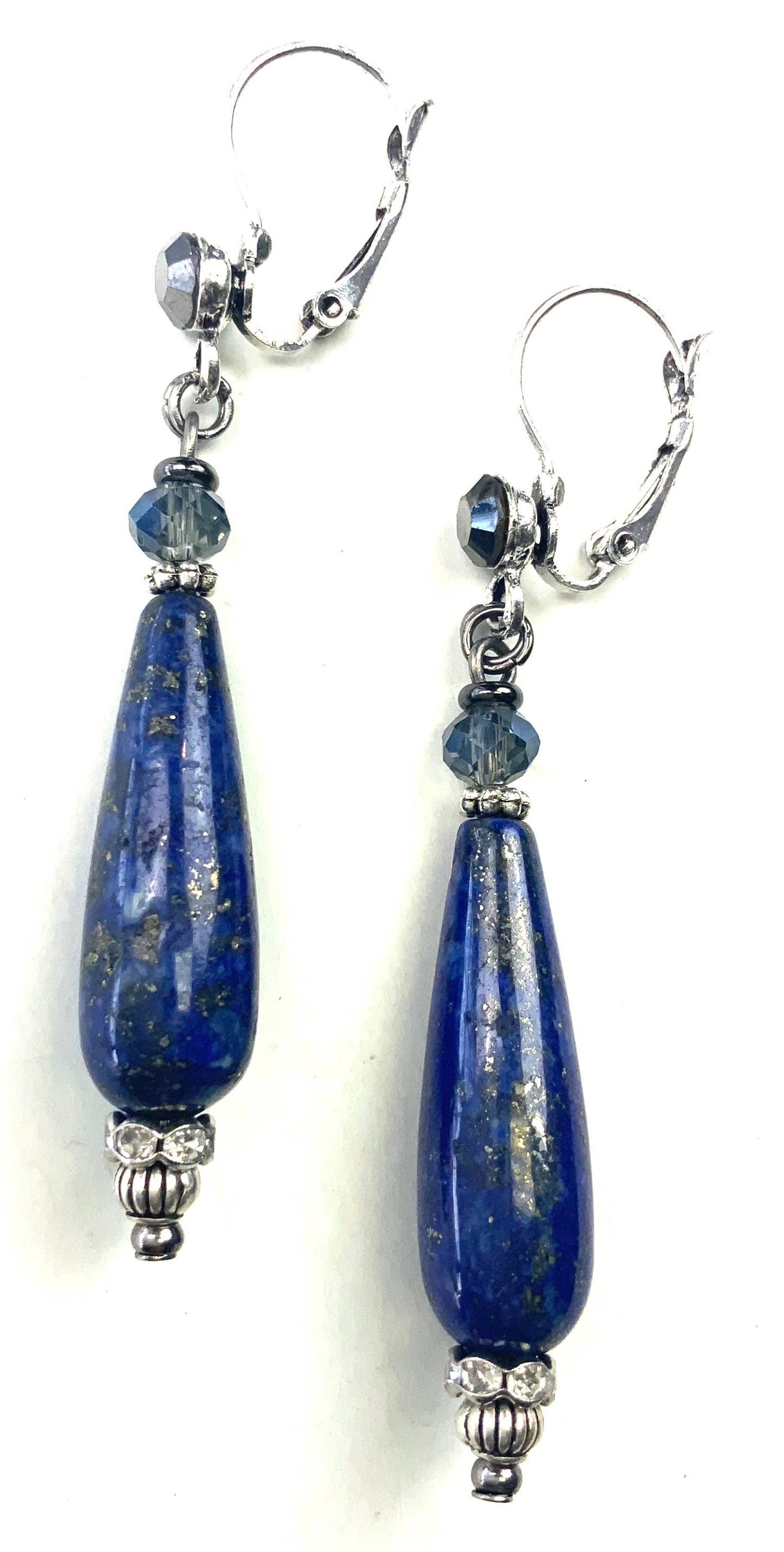 Lost & Found Trading - ER-Stone Teardrop Dangle Earrings on Latchback