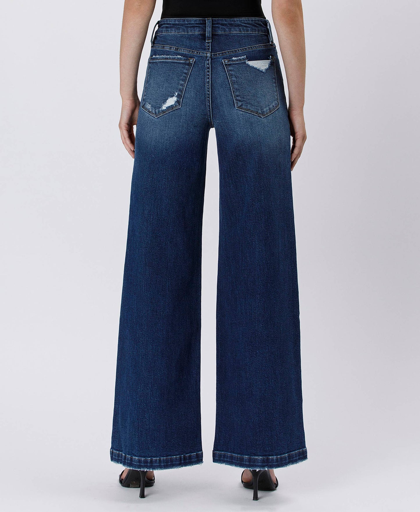 Lovervet by VERVET - TUMMY CONTROL HIGH RISE WIDE LEG JEANS LV1443