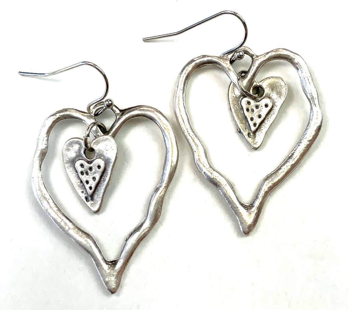 Lost & Found Trading - ME311A ER-Funky Hearts/Silver