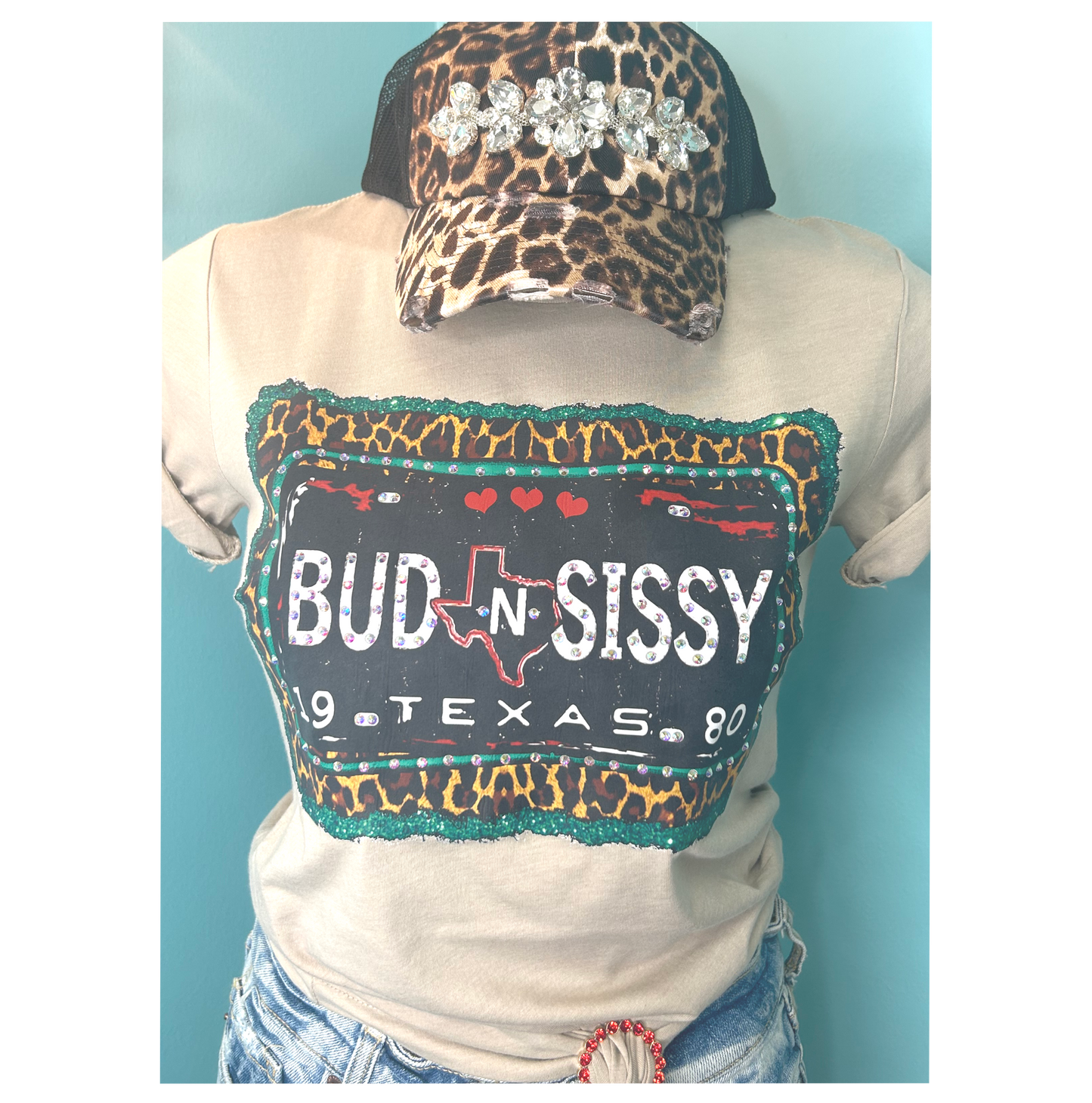 The Crystal Ranch - Bud and Sissy Rhinestone Graphic Tee