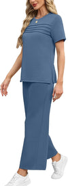Two Piece Wide Leg Lounge Set