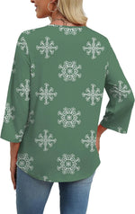 WIHOLL Lace V-Neck Boho Tunic