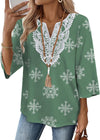 WIHOLL Lace V-Neck Boho Tunic