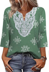 WIHOLL Lace V-Neck Boho Tunic