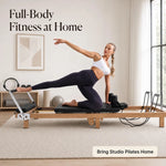 Foldable Wood Grain Pilates Reformer
