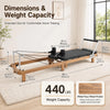 Foldable Wood Grain Pilates Reformer