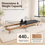 Foldable Wood Grain Pilates Reformer