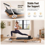 Foldable Wood Grain Pilates Reformer