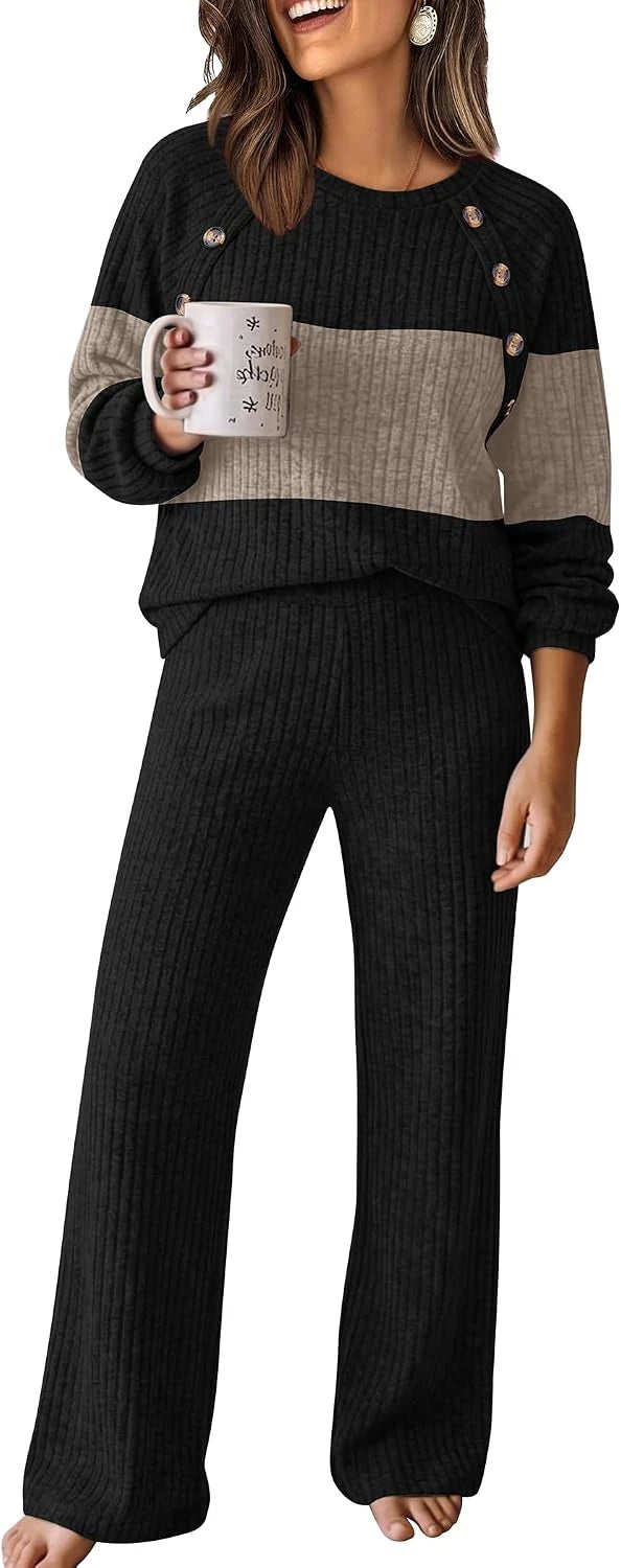 Ribbed Knit Lounge Set