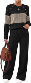 Ribbed Knit Lounge Set