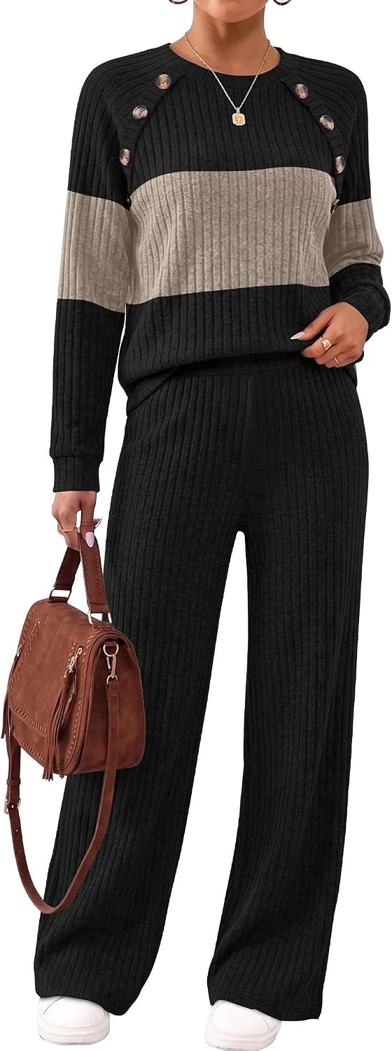 Ribbed Knit Lounge Set