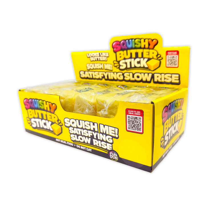 Novelty Brands - Fun Doh 6" Butter Stick Slow Rise Fidget Toy - 12/Display