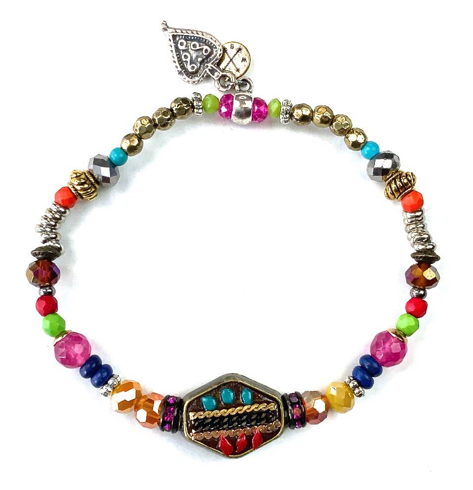 Lost & Found Trading - BR-Thin Beaded Bracelet with Dangles
