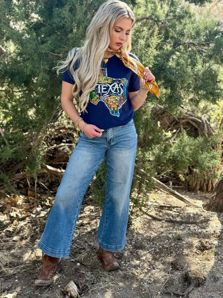 Texas True Threads - Callie Ann Stelter God Bless Texas Tee