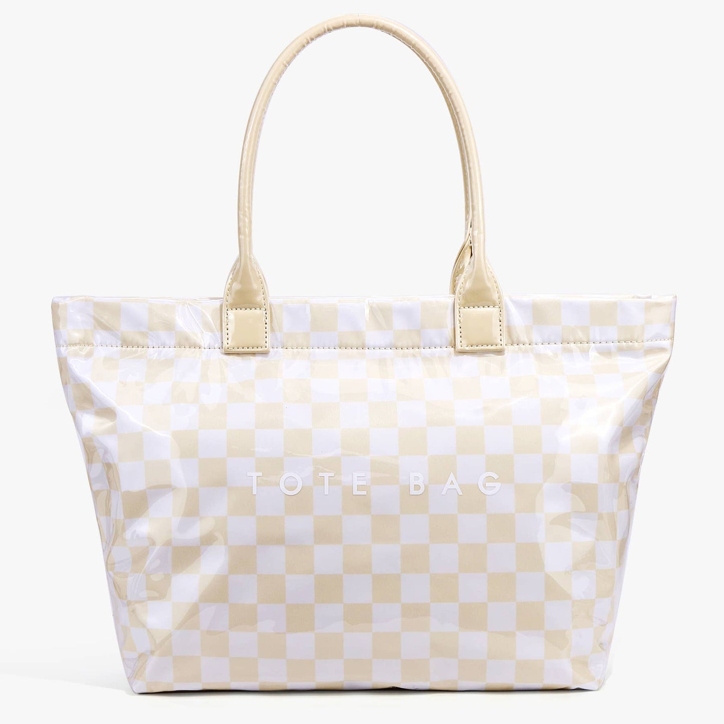 MKS America - Zipper Checkered Tote Bag Waterproof Beach Tote Bag