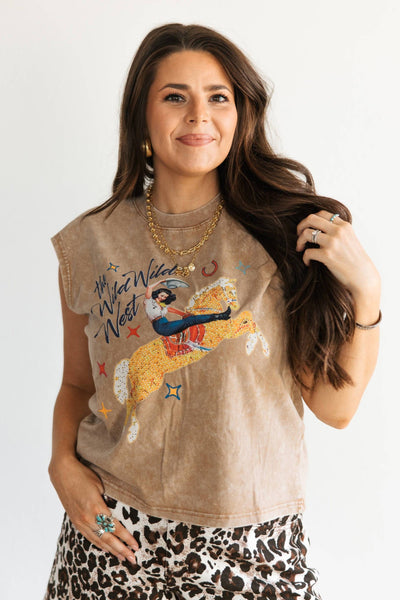 VARSITY RODEO - TH307 S126 THE WILD WILD WEST TEE (OPEN)