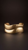Champagne gold statement cuff bracelet