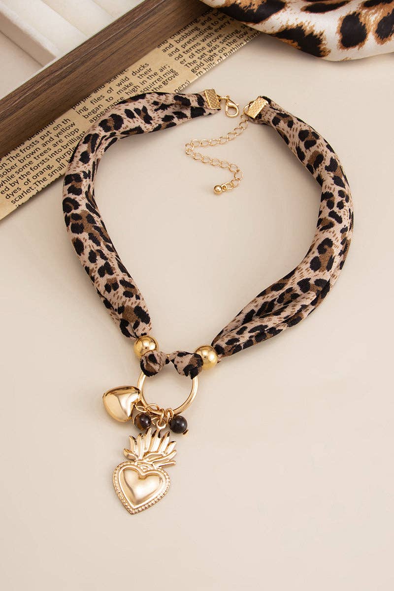 Soli Echo - Star and Heart Charm Scarf Necklace