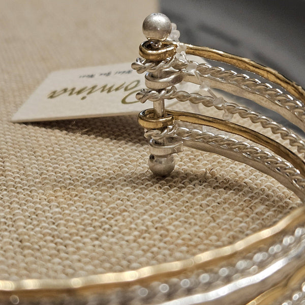 Singing River Boutique - Two-Tone Cuff Bracelet by Pomina