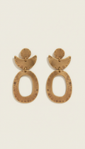 Artisan Brass Statement Earrings with Patina