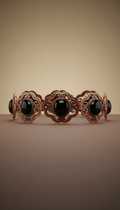Onyx and burnished copper concho belt