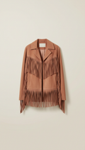 Fringed Suede Jacket with Handcut Tassels