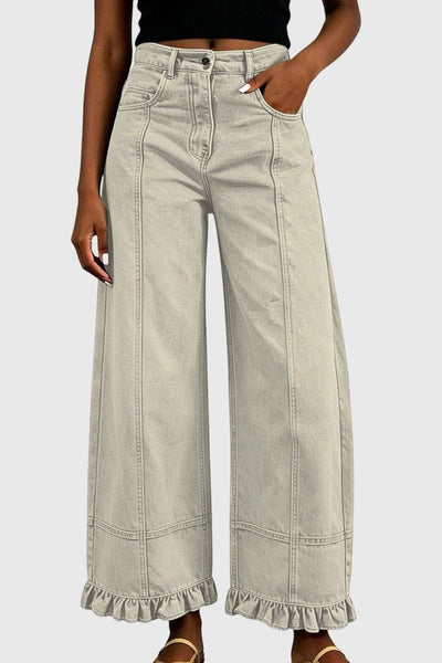 Soli Echo - Ruffle Leg Baggy Jeans