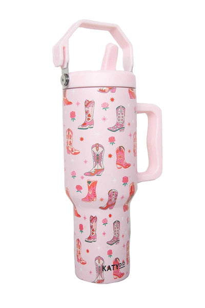 Katydid - Boots & Roses Stainless Steel Tumbler