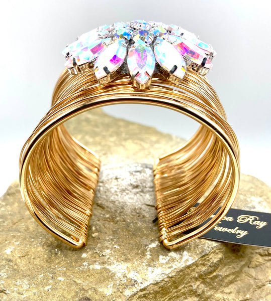 Rebecca Ray Jewelry - Boho Crystal Cuff Statement Bracelet
