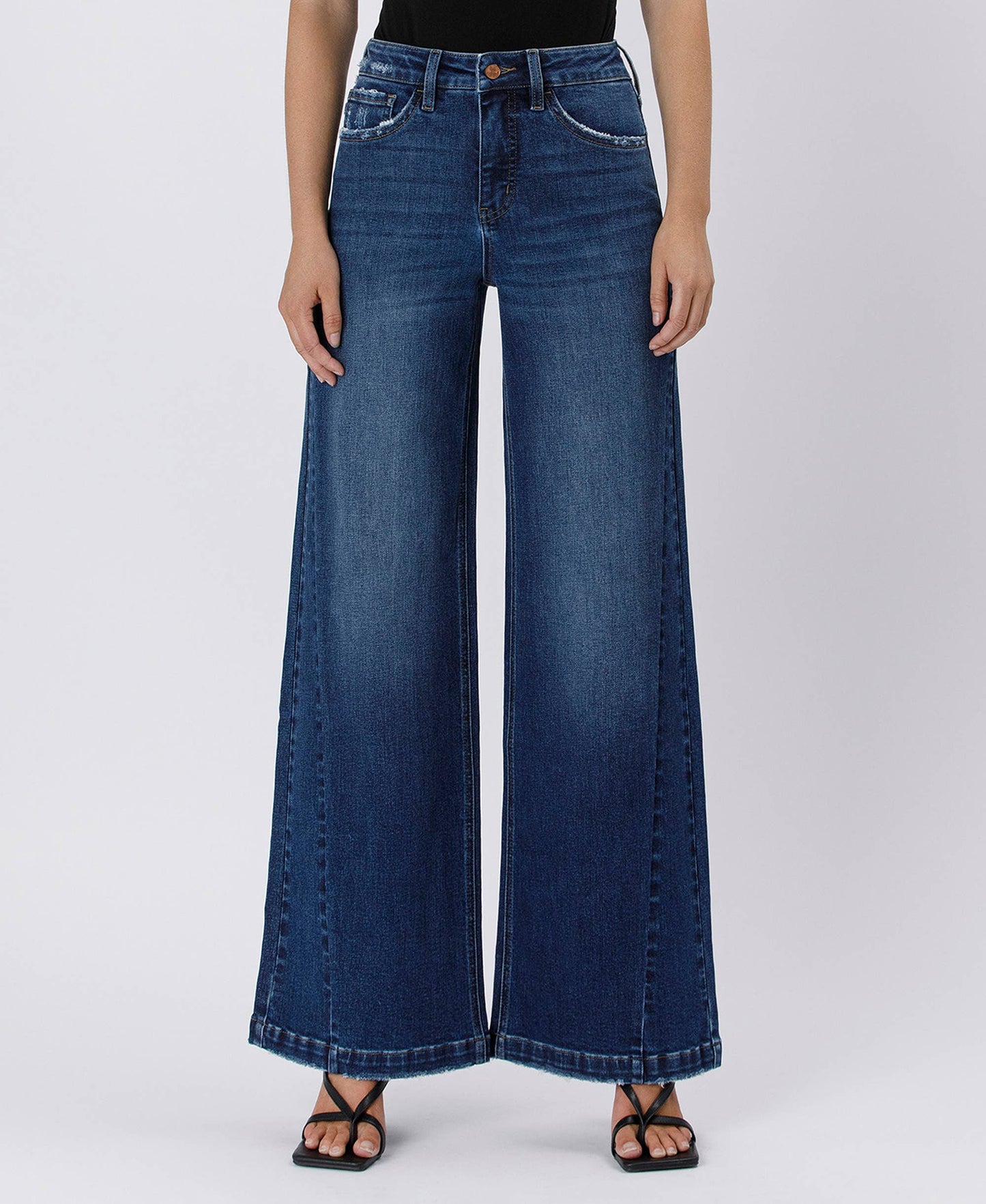 Lovervet by VERVET - TUMMY CONTROL HIGH RISE WIDE LEG JEANS LV1443
