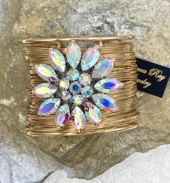 Rebecca Ray Jewelry - Boho Crystal Cuff Statement Bracelet