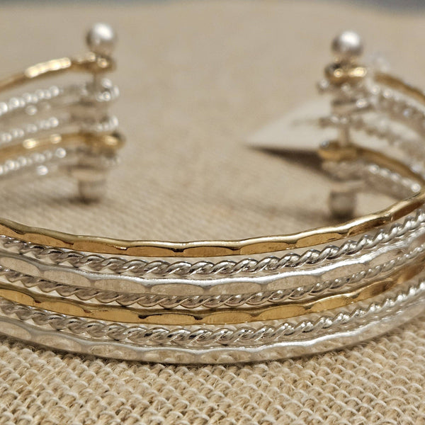 Singing River Boutique - Two-Tone Cuff Bracelet by Pomina