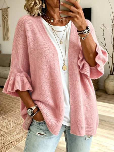 Hope & Sunshine - Solid 3/4 Sleeve Knit Cardigan