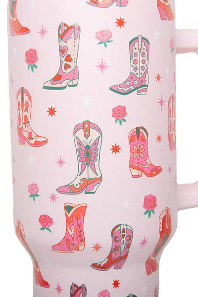 Katydid - Boots & Roses Stainless Steel Tumbler