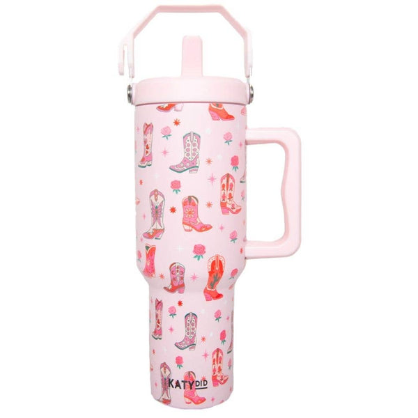 Katydid - Boots & Roses Stainless Steel Tumbler
