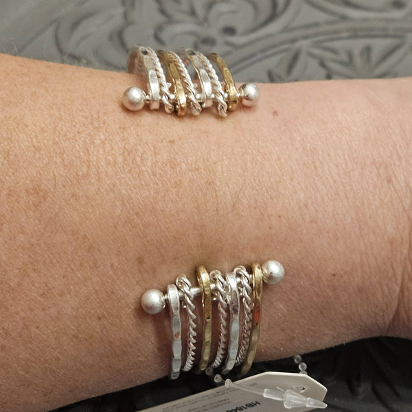 Singing River Boutique - Two-Tone Cuff Bracelet by Pomina