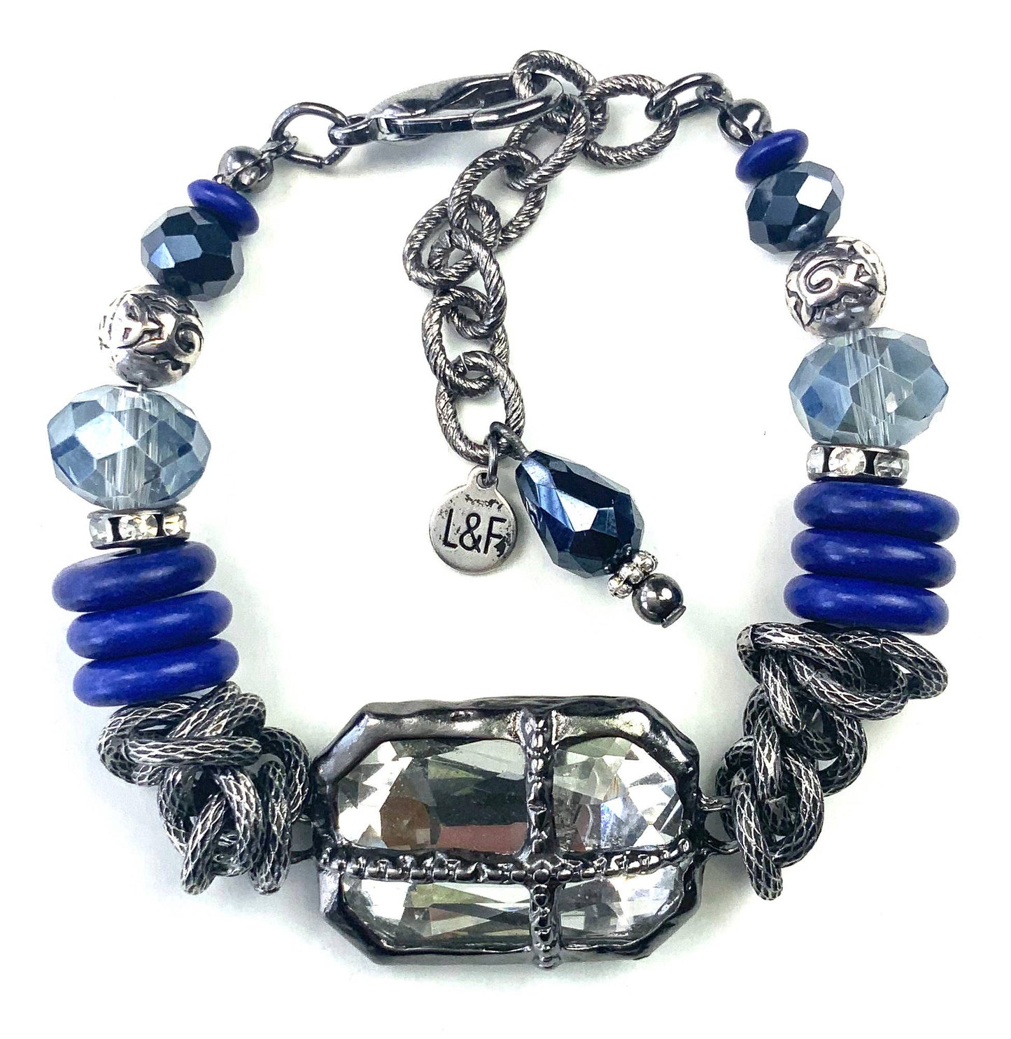 Lost & Found Trading - BR-Solder & Beaded Charm Bracelet with Clasp