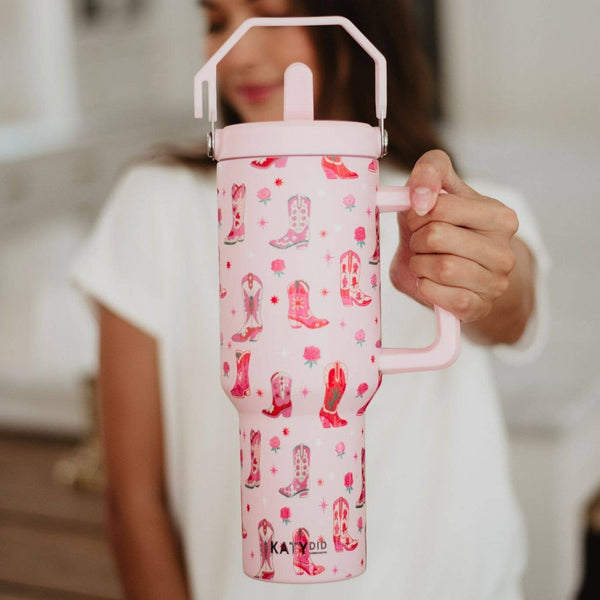 Katydid - Boots & Roses Stainless Steel Tumbler