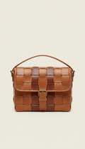 Handwoven Leather Satchel with Braided Strap